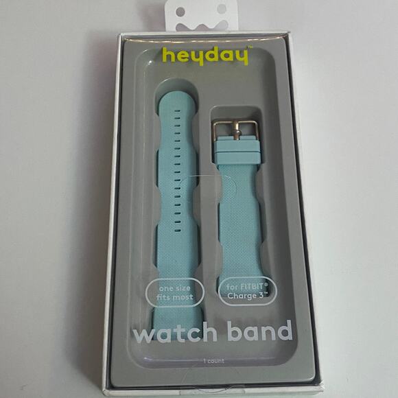 Heyday Fitbit Charge 3 Light Blue Silicone Watch Band - Picture 7 of 7